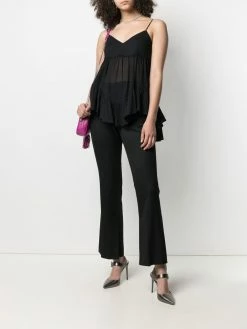 Alexander McQueen panelled seersucker camisole