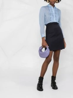 Alexander McQueen rear-pleated straight-fit skirt