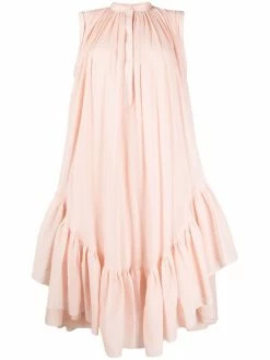 Alexander McQueen ruffle-hem sleeveless dress