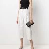 Alexander McQueen contrast-stitch cropped trousers