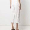 Alexander McQueen contrast-stitch cropped trousers