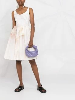 Alexander McQueen engineered tulle toile print flared dress