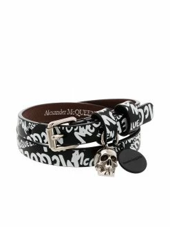 Alexander McQueen grafitti print wraparound bracelet