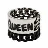 Alexander McQueen Graffiti curb-chain ring