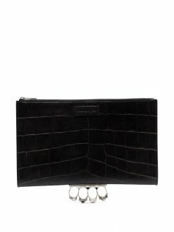 Alexander McQueen Four-Ring zipper pouch