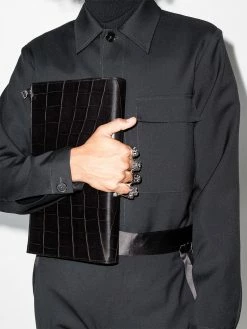 Alexander McQueen Four-Ring zipper pouch