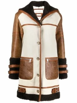 Alexander McQueen contrast panel button-front coat