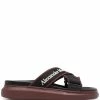Alexander McQueen logo-print slip-on sandals