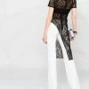 Alexander McQueen asymmetric-design lace top