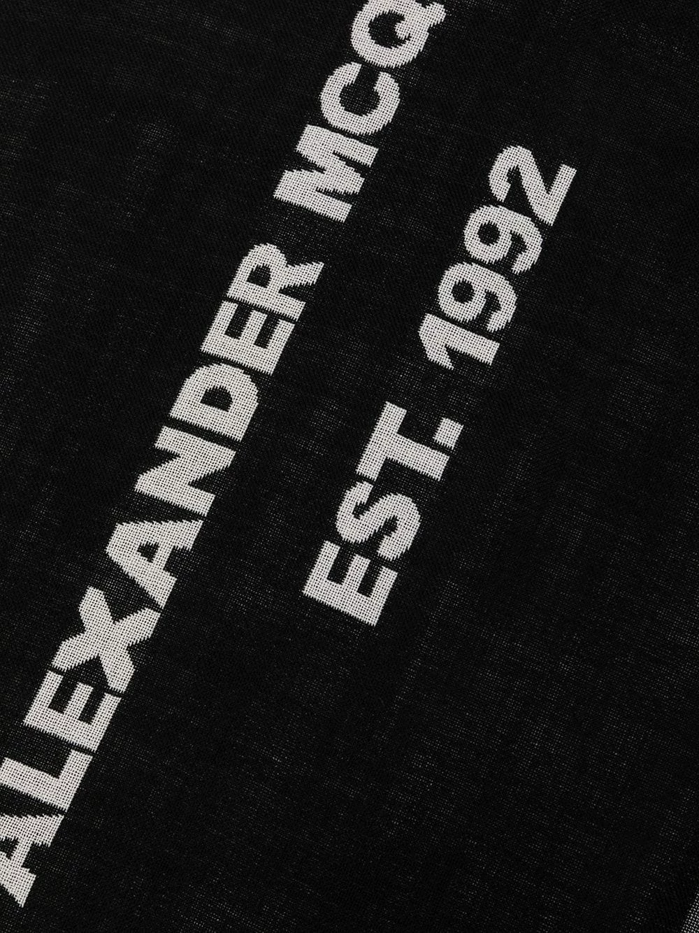 Alexander McQueen Oversize McQueen graffiti scarf 3 Alexander McQueen oversize McQueen graffiti scarf