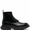 Alexander McQueen lace-up leather ankle boots