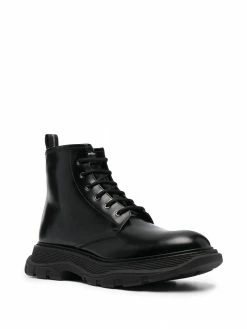 Alexander McQueen lace-up leather ankle boots