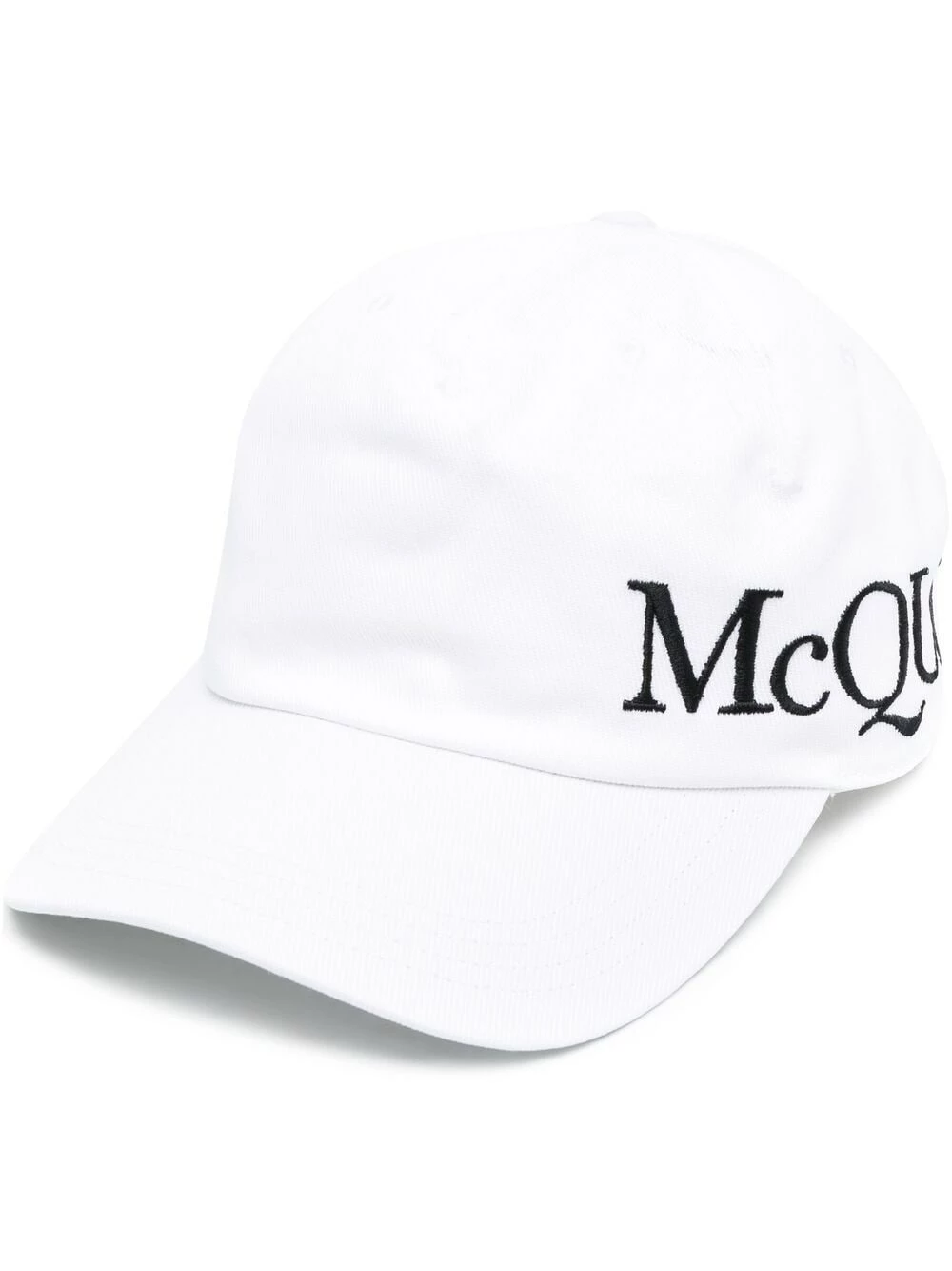 Alexander McQueen Logo embroidered baseball cap 1 Alexander McQueen logo-embroidered baseball cap