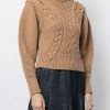Alexander McQueen cut-out puff-sleeve jumper