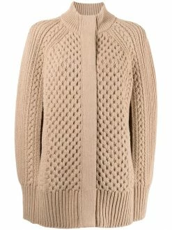 Alexander McQueen knitted wool-cashmere cape