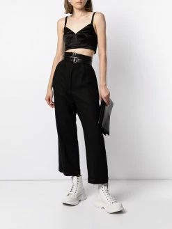 Alexander McQueen spaghetti-strap crop top