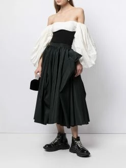 Alexander McQueen gathered A-line skirt