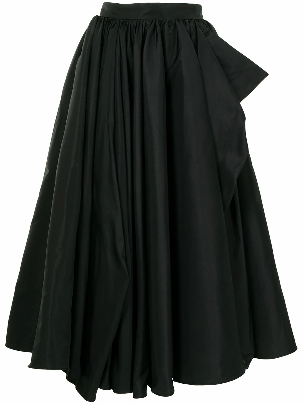 Alexander McQueen Gathered A line skirt 1 Alexander McQueen gathered A-line skirt