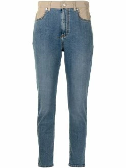 Alexander McQueen panelled skinny jeans