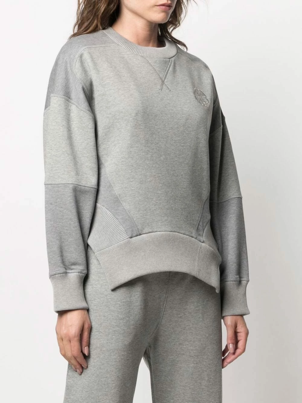 Alexander McQueen Panelled logo embroidered sweatshirt 3 Alexander McQueen panelled logo-embroidered sweatshirt