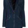 Alexander McQueen single-breasted denim blazer