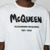 Alexander McQueen Logo print cotton T shirt 8 Alexander McQueen logo-print cotton T-shirt