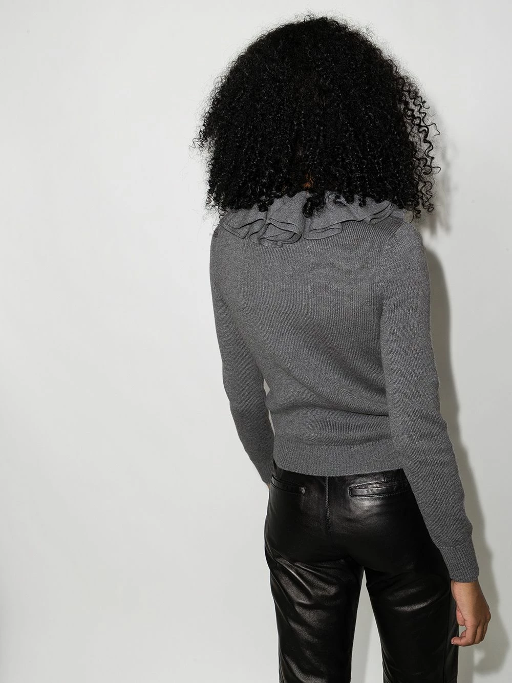 Alexander McQueen Ruffle detail scoop neck jumper 3 Alexander McQueen ruffle-detail scoop-neck jumper