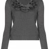 Alexander McQueen ruffle-detail scoop-neck jumper