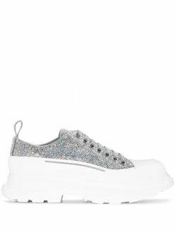Alexander McQueen Tread Slick glitter-embellished sneakers