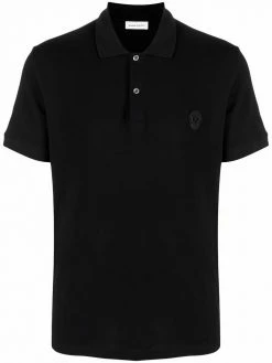 Alexander McQueen skull-embroidered polo shirt
