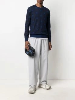 Alexander McQueen skull intarsia-knit crew-neck jumper