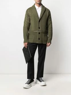 Alexander McQueen cable-knit wool cardigan
