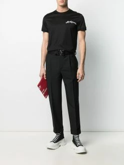 Alexander McQueen logo-embroidered T-shirt