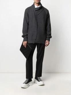 Alexander McQueen scarf-neck wool jumper