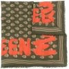 Alexander McQueen skull pattern painted-print scarf