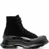 Alexander McQueen Tread Slick velvet ankle boots