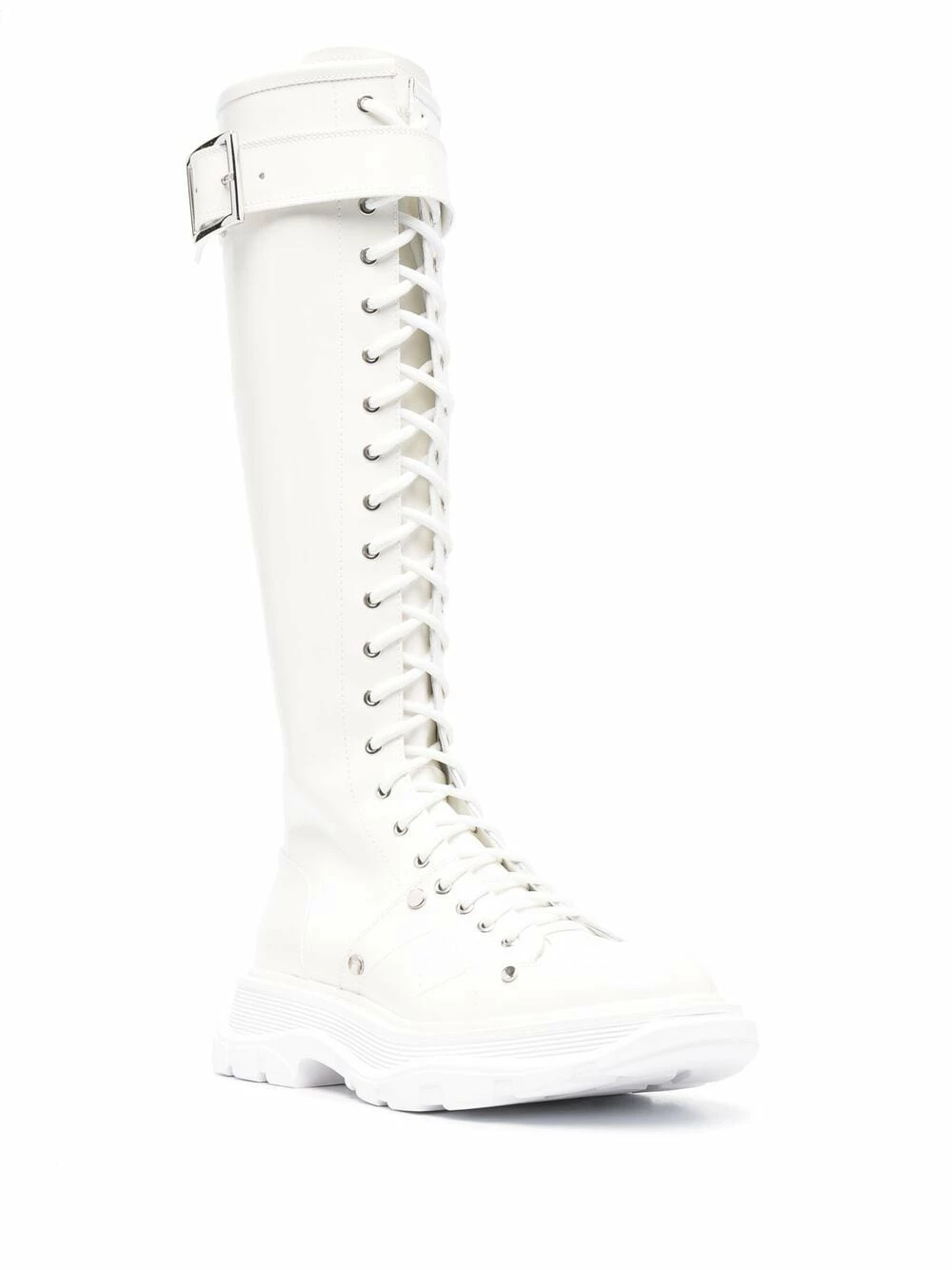 Alexander McQueen Tread lace up knee high boots 2 Alexander McQueen Tread lace-up knee-high boots