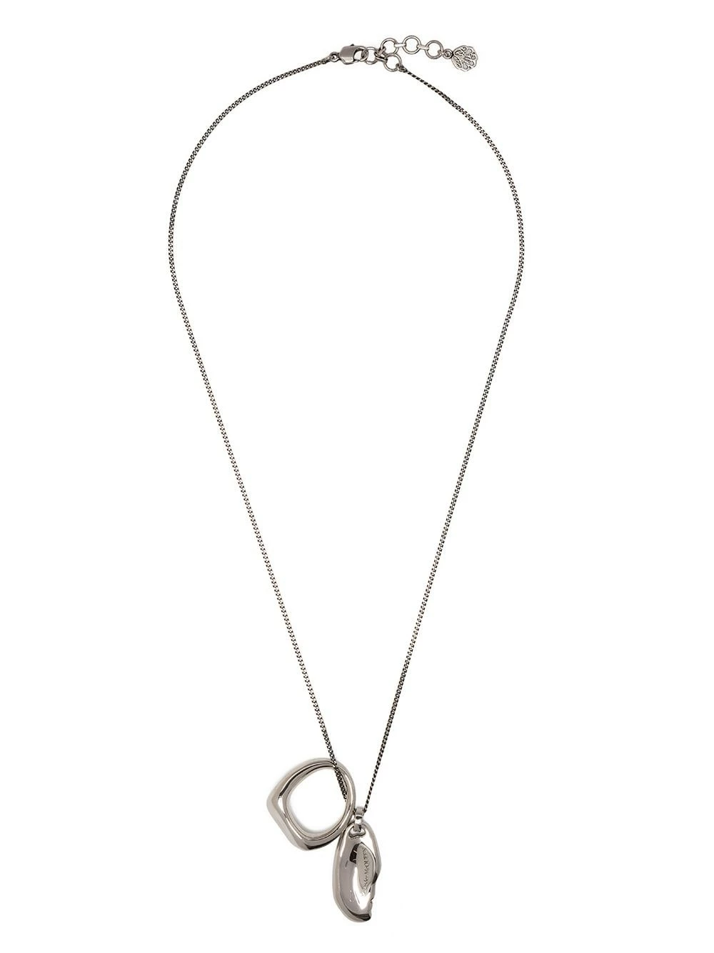 Alexander McQueen Molten double pendant long necklace 3 Alexander McQueen Molten double-pendant long necklace