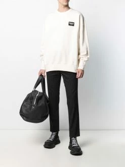 Alexander McQueen logo-patch oversized sweatshirt