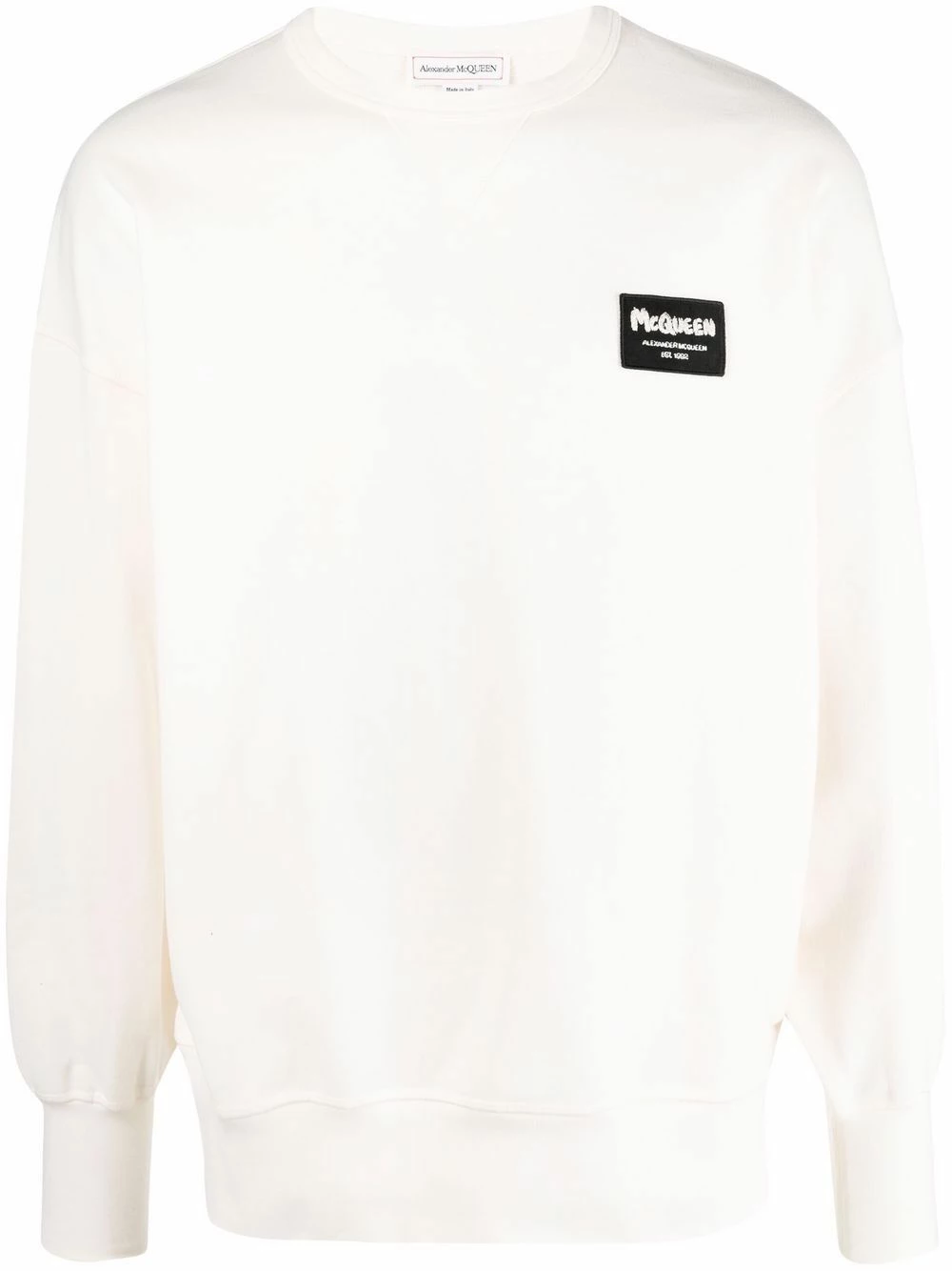 Alexander McQueen Logo patch oversized sweatshirt 1 Alexander McQueen logo-patch oversized sweatshirt