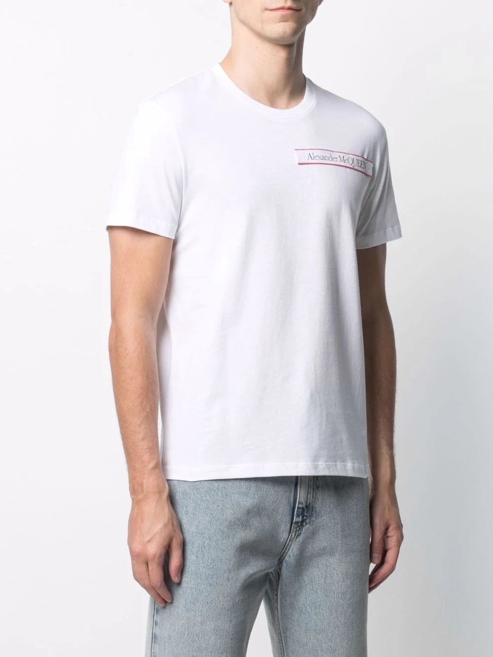 Alexander McQueen Logo patch T shirt 3 Alexander McQueen logo-patch T-shirt