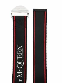 Alexander McQueen logo-print belt