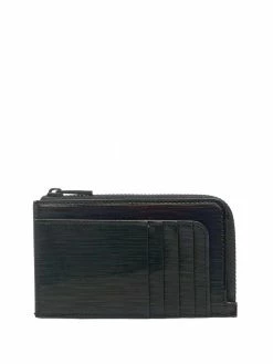 Alexander McQueen textured logo-print zipped cardholder