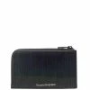 Alexander McQueen textured logo-print zipped cardholder