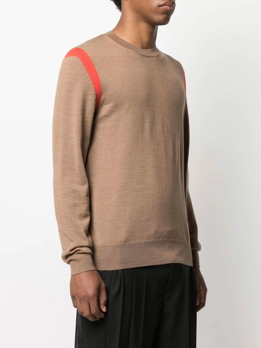 Alexander McQueen Contrast panel fine knit jumper 3 Alexander McQueen contrast-panel fine knit jumper