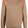 Alexander McQueen contrast-panel fine knit jumper