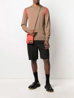 Alexander McQueen contrast-panel fine knit jumper