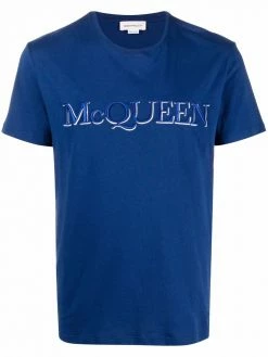 Alexander McQueen logo embroidered short-sleeve T-shirt