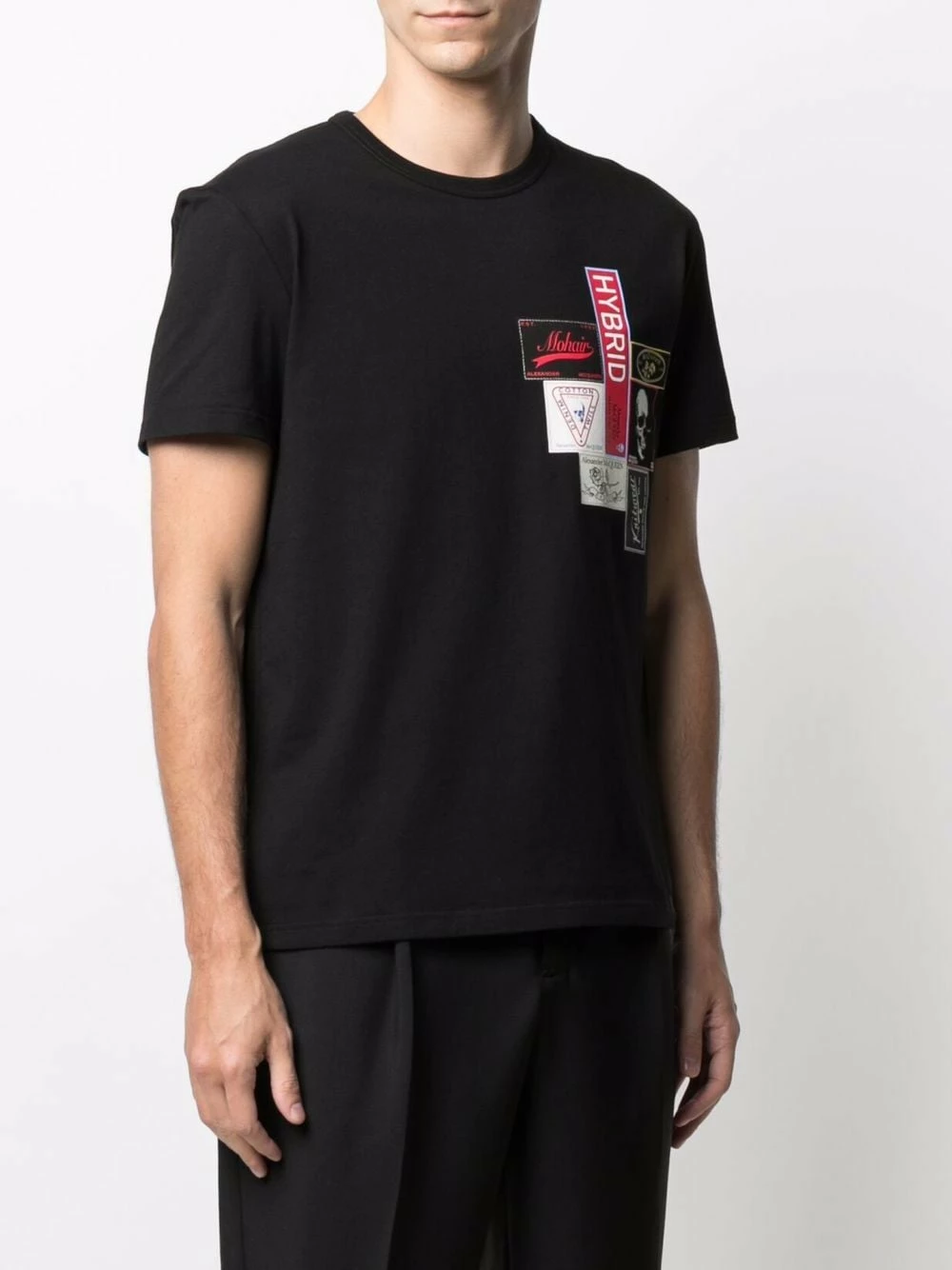 Alexander McQueen Labels stamp print T shirt 3 Alexander McQueen Labels stamp-print T-shirt