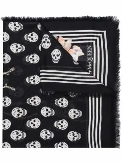 Alexander McQueen skull-print logo scarf